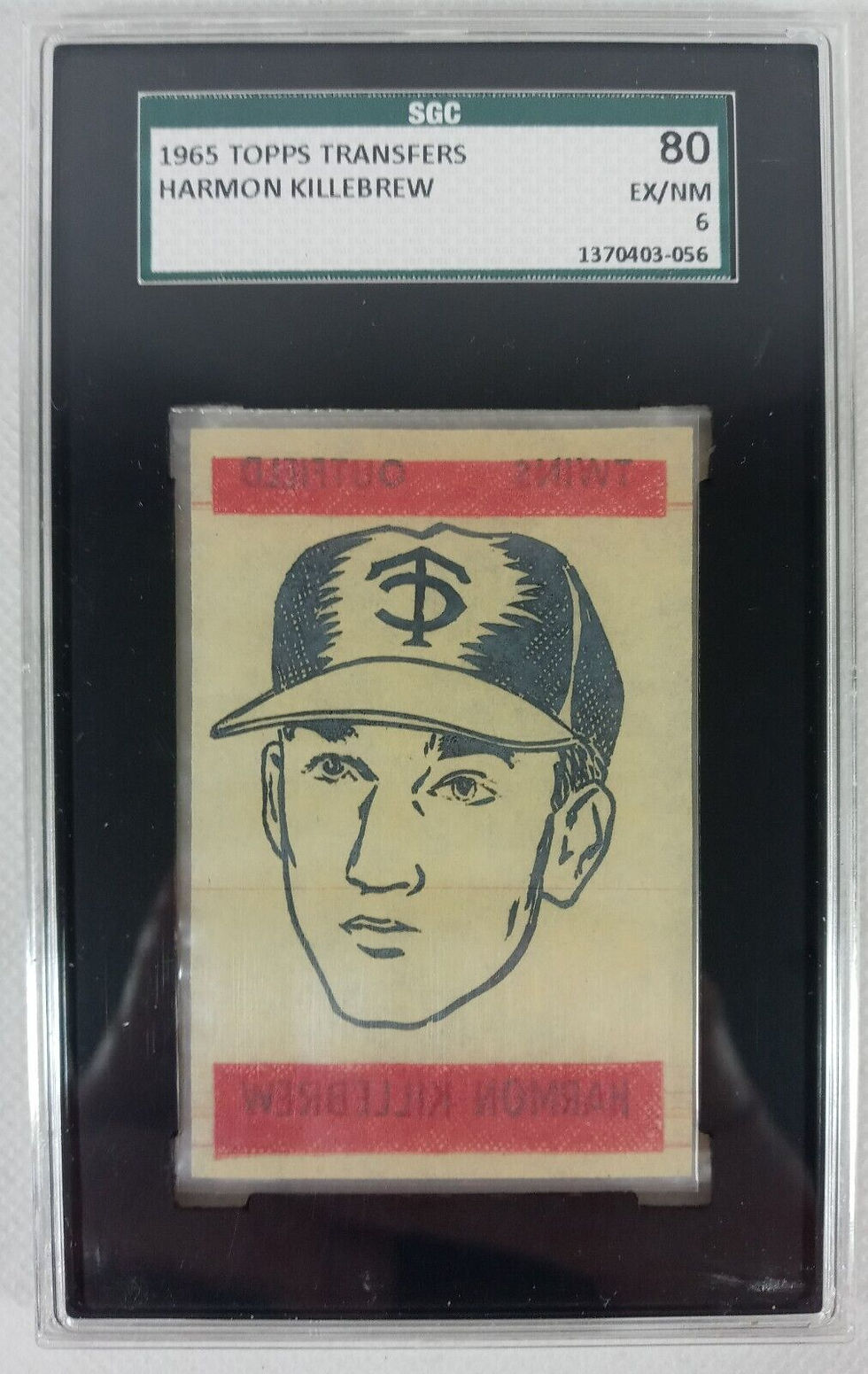 1965 Topps Transfers Harmon Killebrew SGC 6