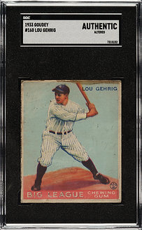 1933 Goudey 160 Lou Gehrig SGC Authentic