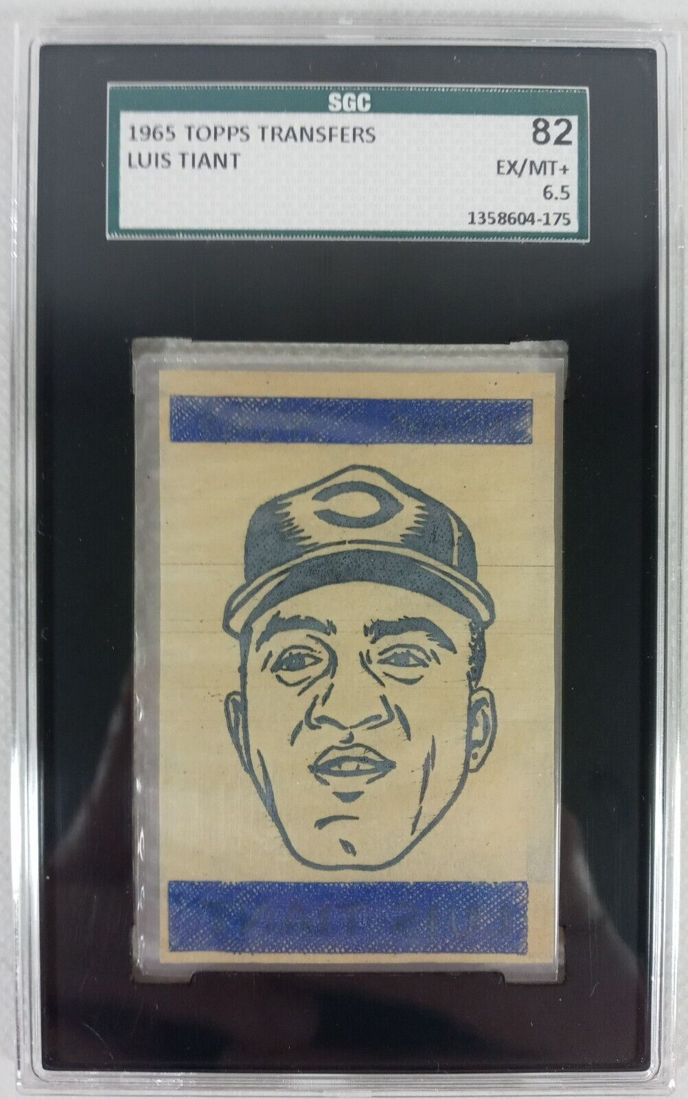 1965 Topps Transfers Luis Tiant SGC 6.5