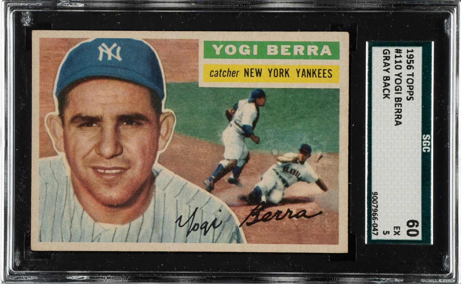 1956 Topps 110 Yogi Berra SGC 5