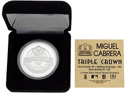 2012 Miguel Cabrera Triple Crown Silver Coin