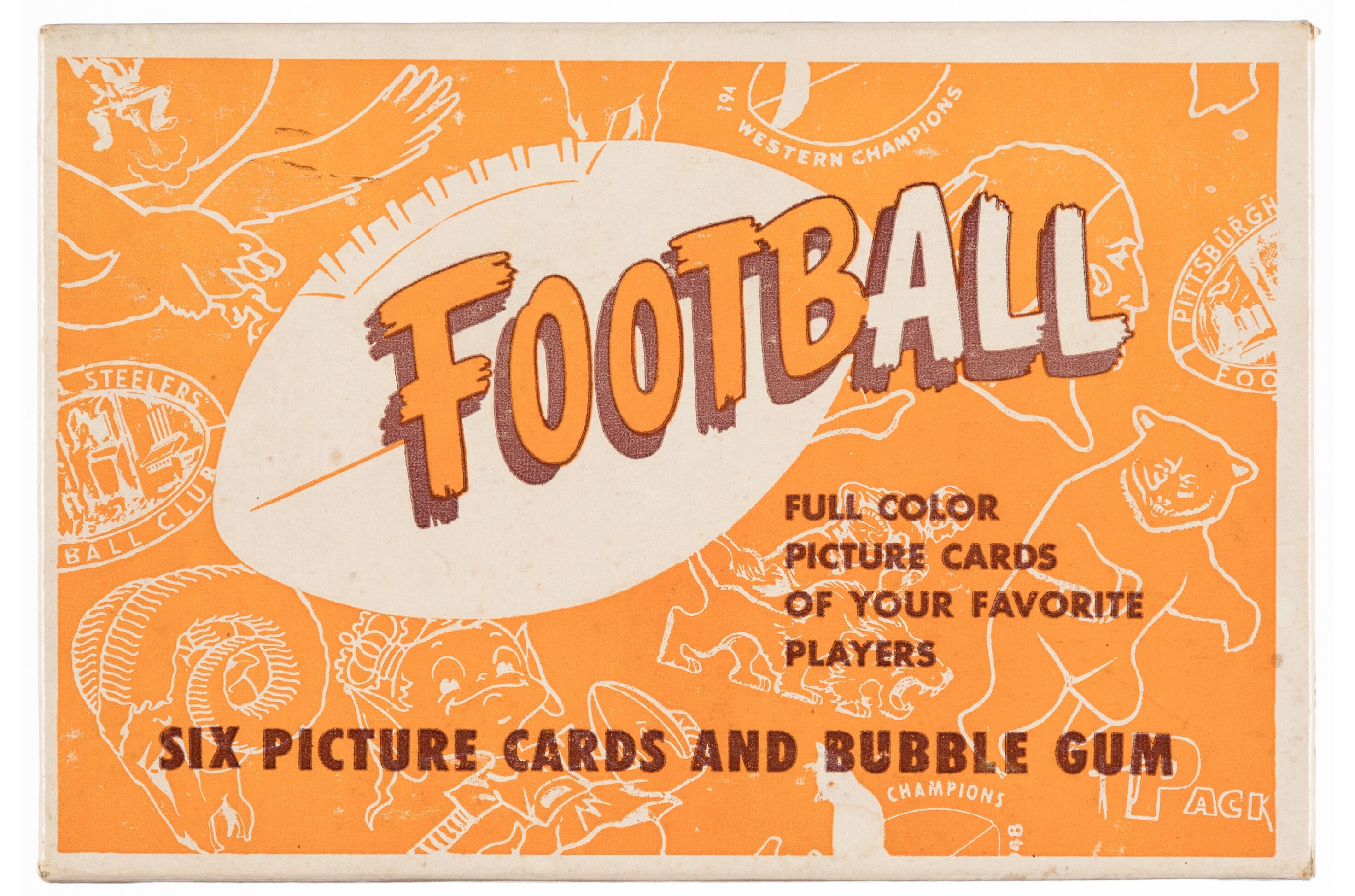 Rare 1951 Bowman Football 5-Cent Pack Box Display