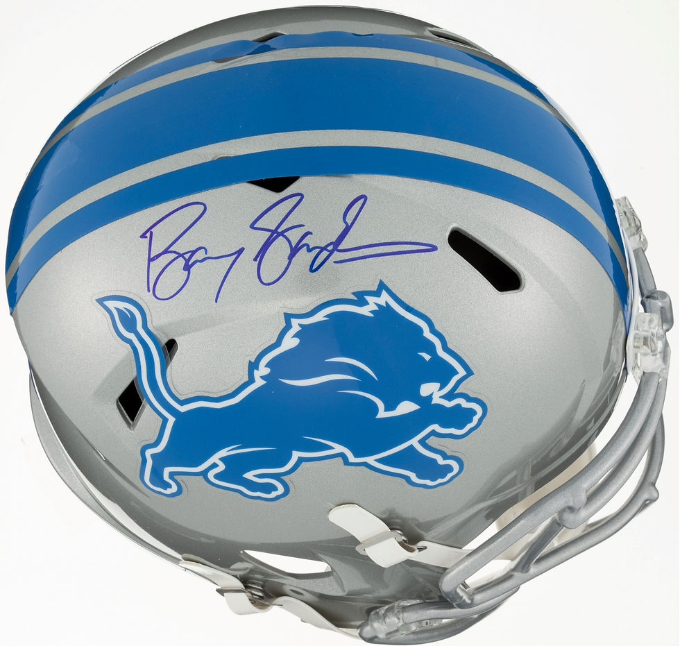 Thumbnail: Barry Sanders Signed Football Helmet Beckett COA