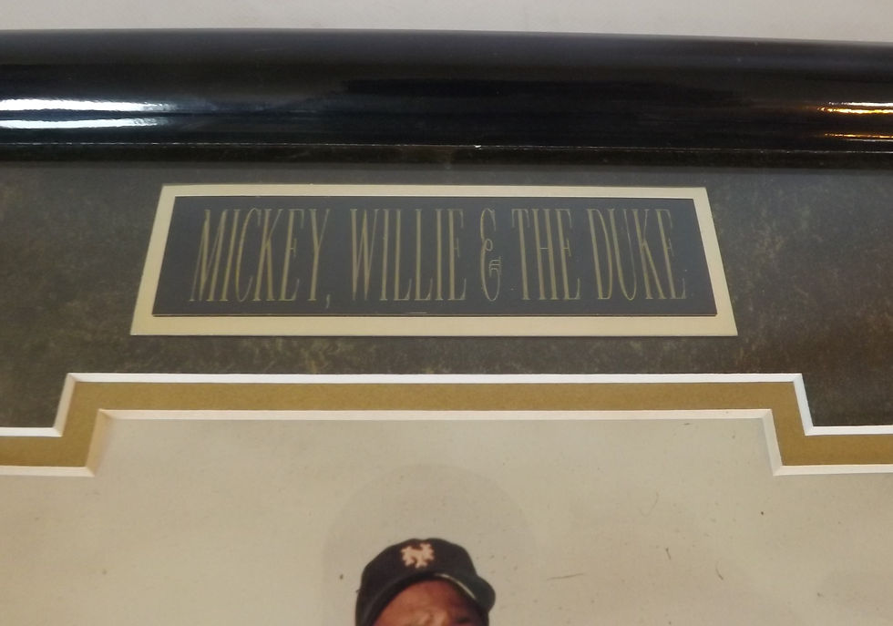 Thumbnail: Mantle, Mays, Snider Signed Photo Display