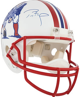 Signed Tom Brady Authentic 2000s Patriots Throwback Helmet