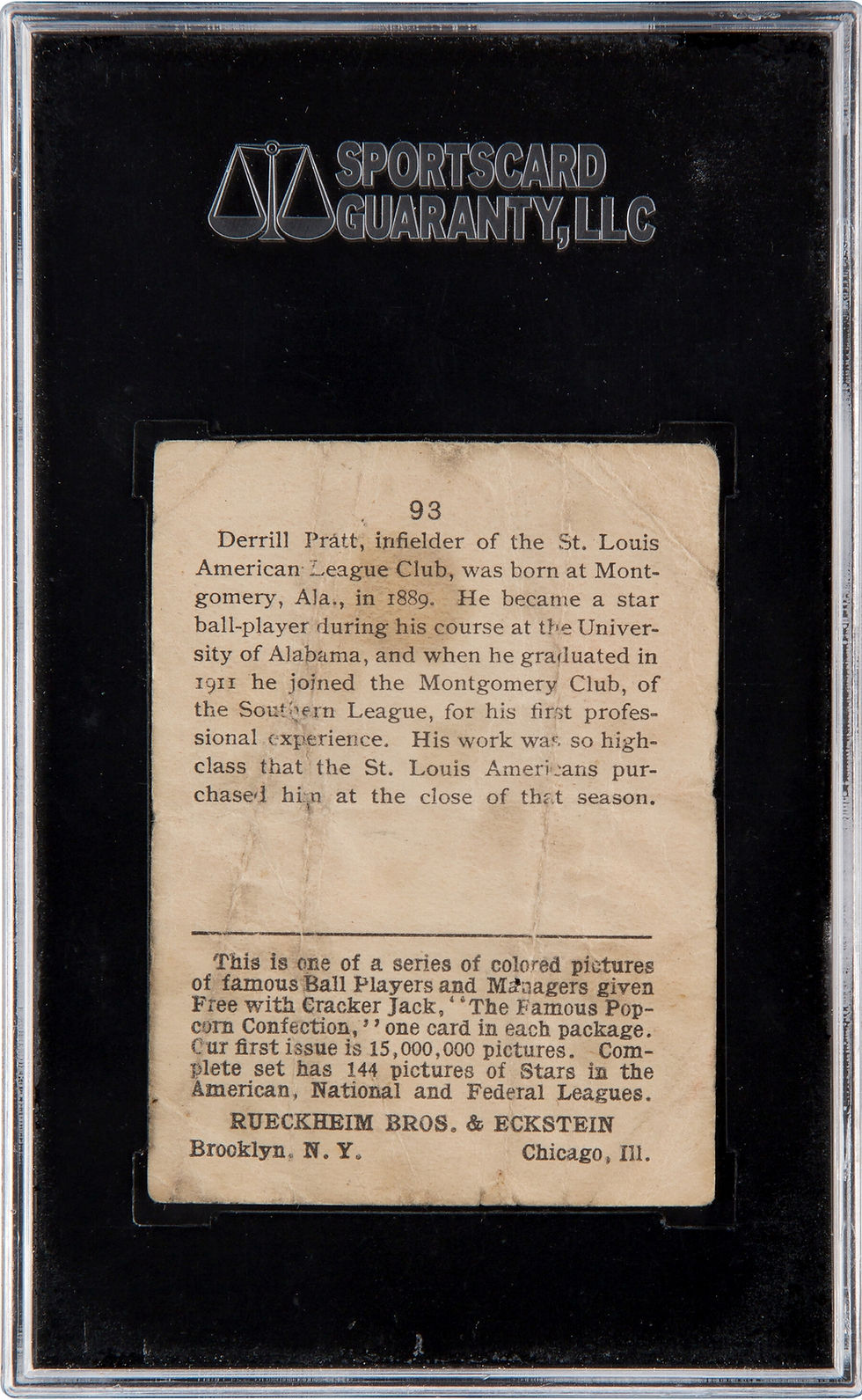 Thumbnail: 1914 Cracker Jack 93 Del Pratt SGC