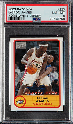 2003 Bazooka 223 LeBron James RC PSA 8