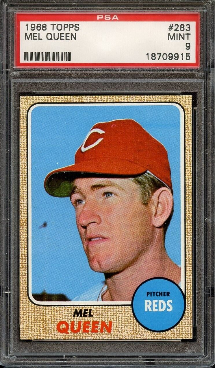 1968 Topps 283 Mel Queen PSA 9