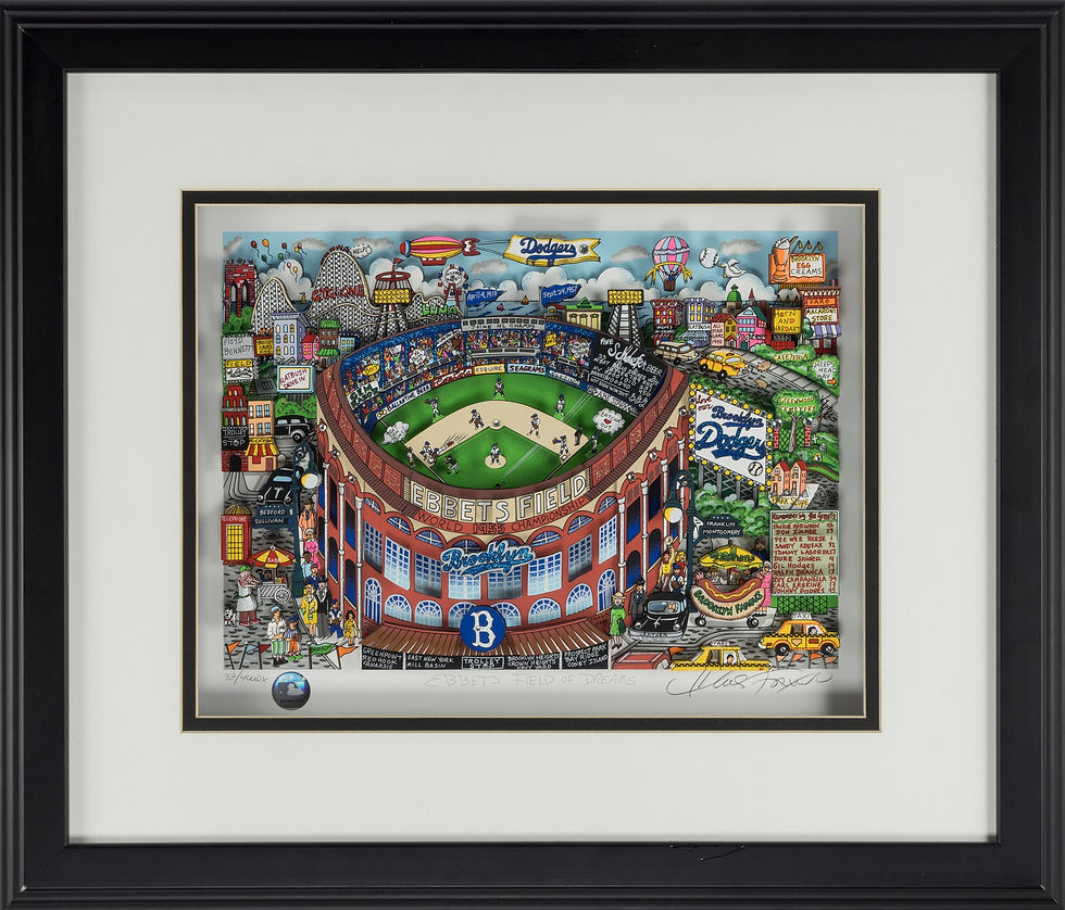 Charles Fazzino "Ebbets Field of Dreams" 3-D Art Display