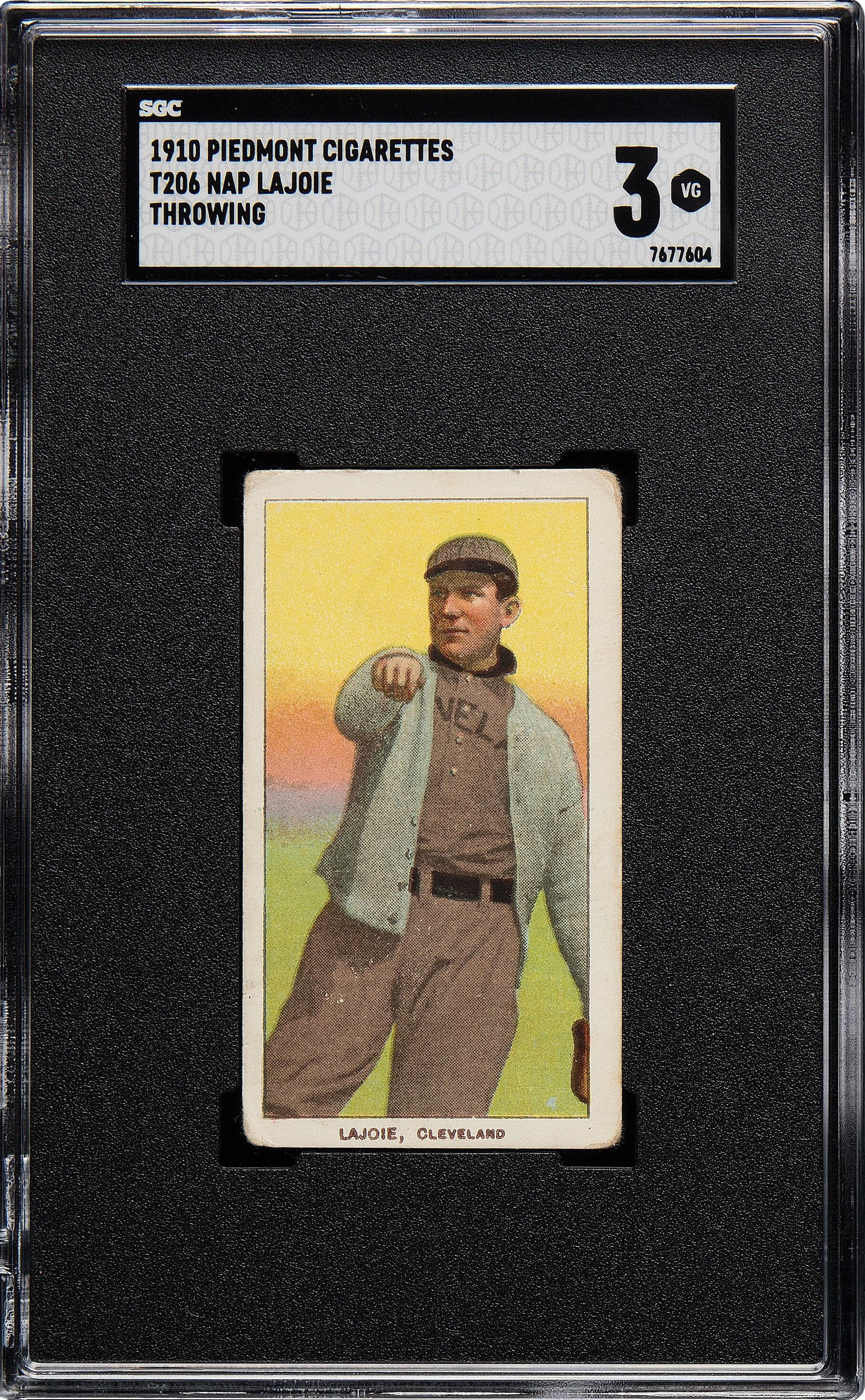 1909 T206 Piedmont Napoleon Lajoie SGC 3