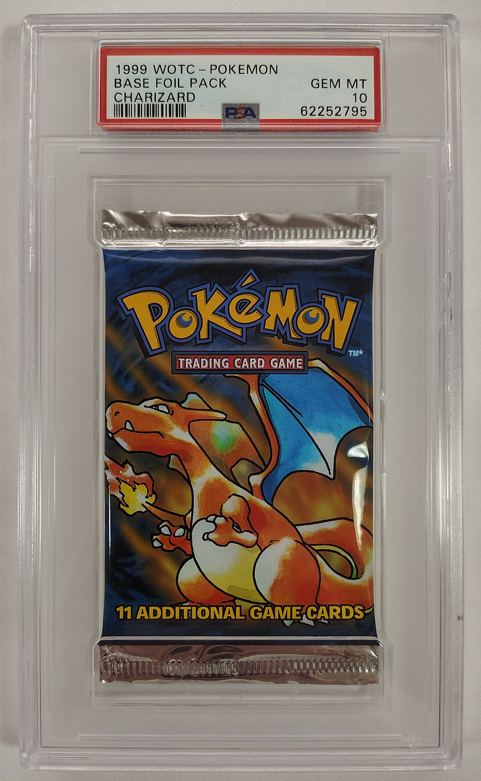1999 Pokemon Charizard Base Foil Pack PSA 10