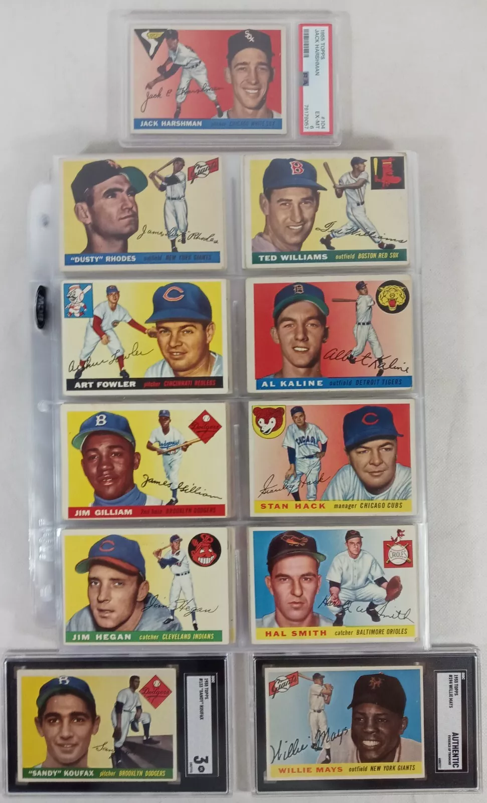 1955 Topps Near Complete Set 198/206