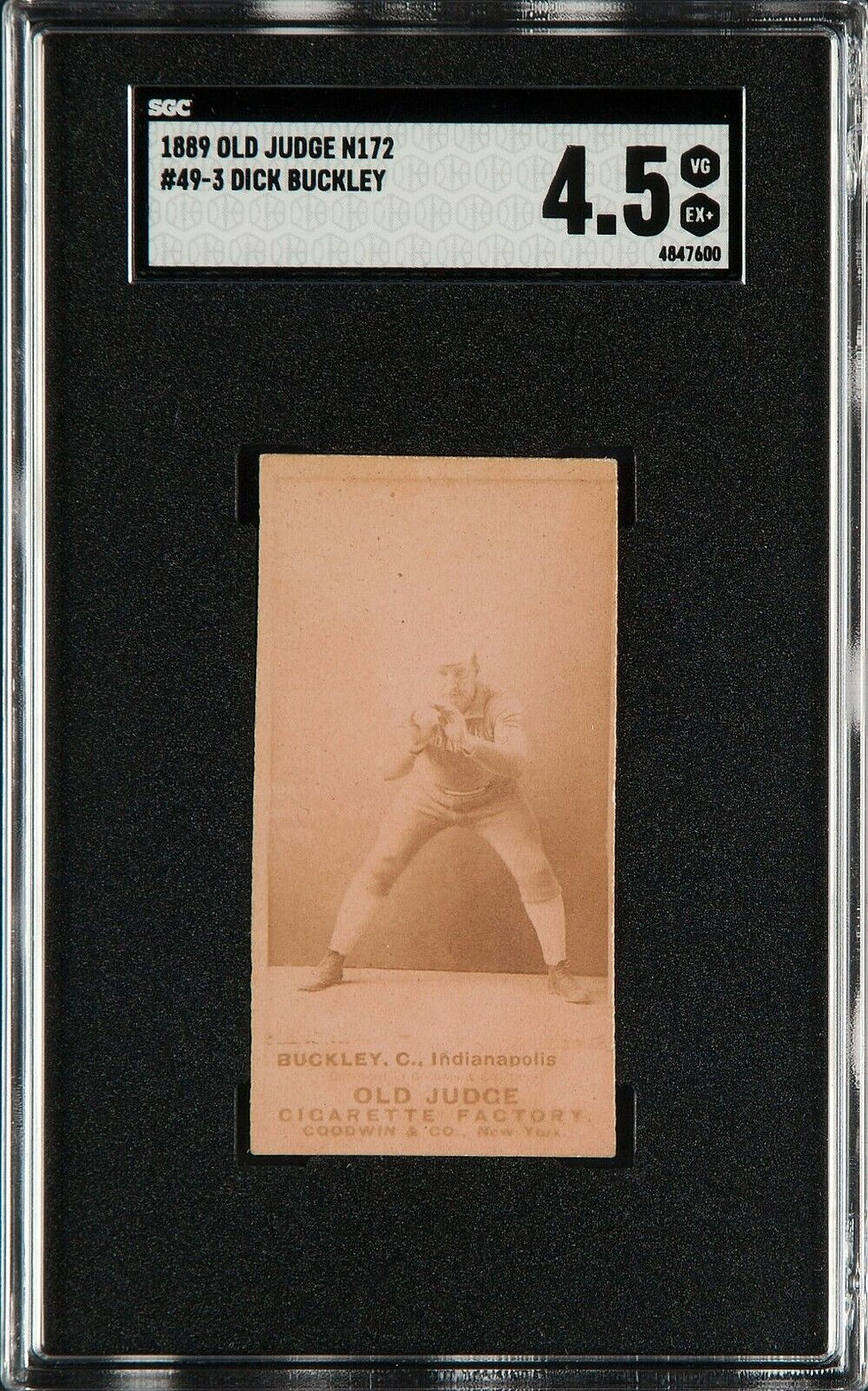Thumbnail: 1887 Old Judge Dick Buckley SGC 4.5