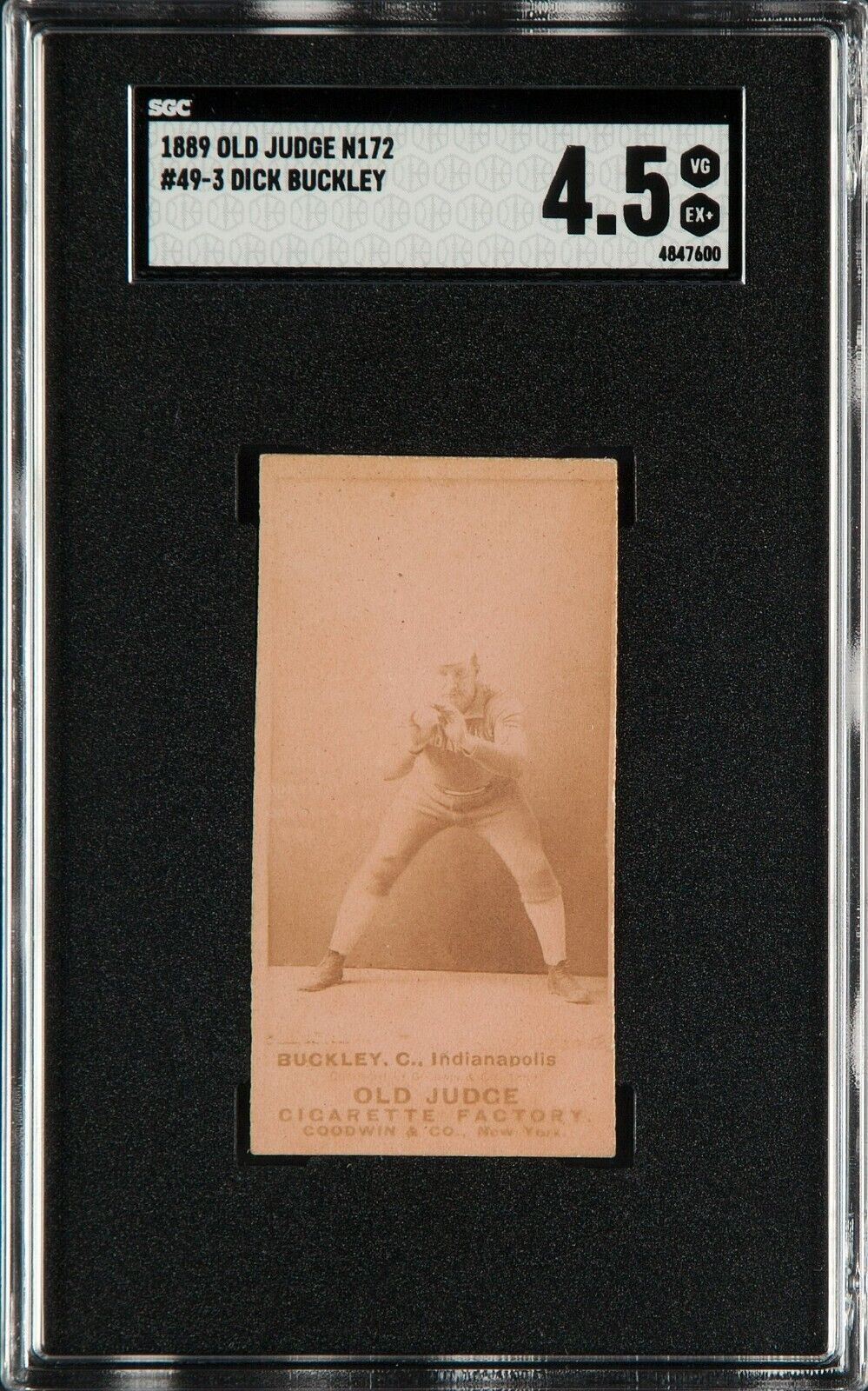 1887 Old Judge Dick Buckley SGC 4.5