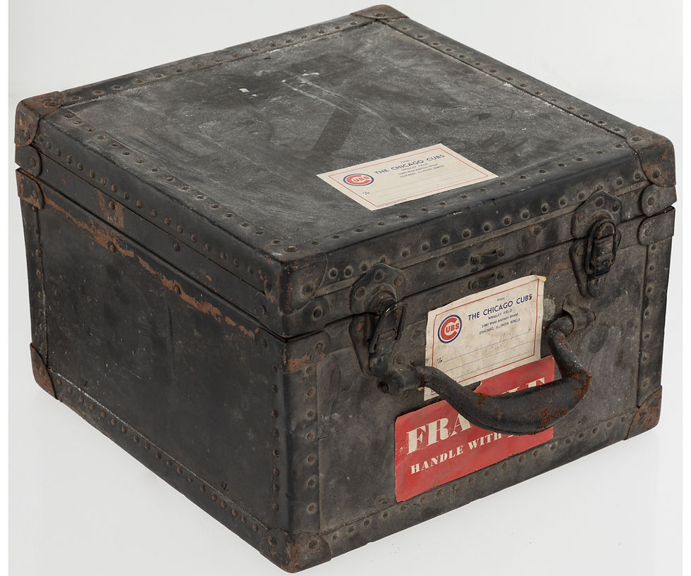 Thumbnail: Vintage Game Used Cubs Travel Storage