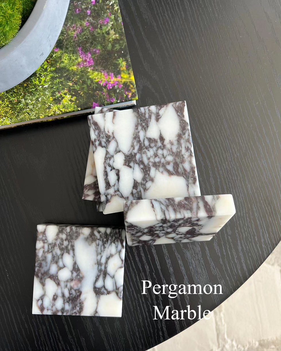 Thumbnail: Calacatta Viola marble Coasters 4 pcs