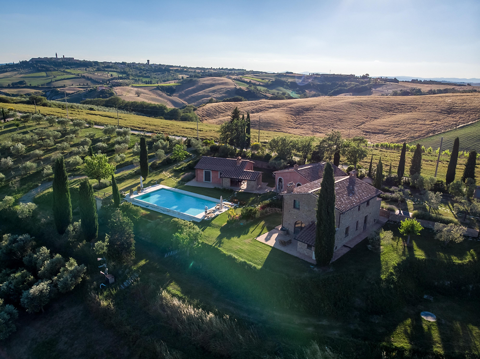 Typical Agrotourism's throughout the Valley of Val d'Orcia