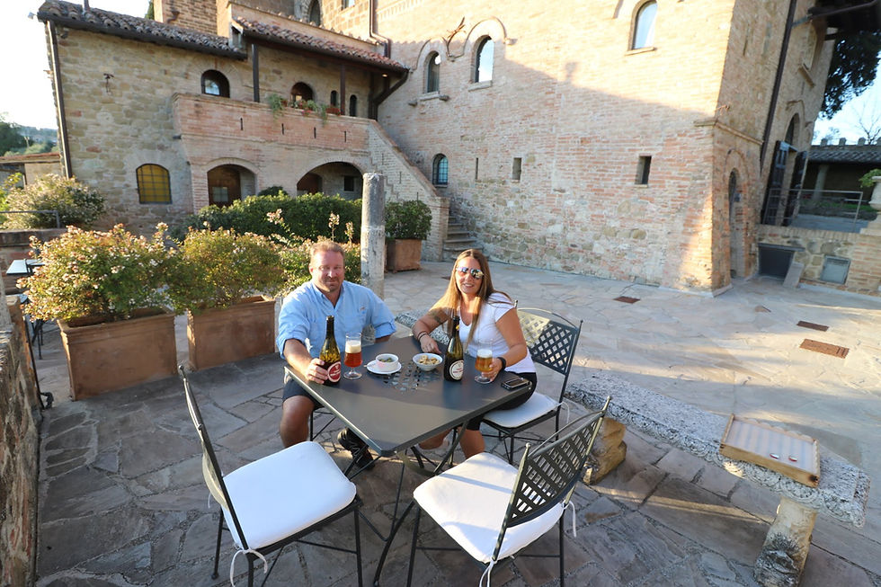 Yes even a beer may seem taboo in Tuscany, sometimes after long day its just whats needed