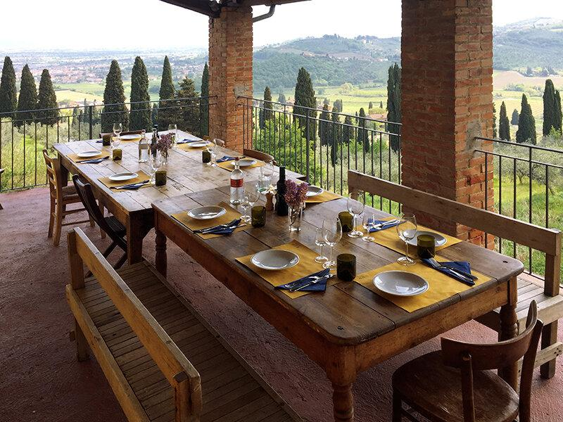 Dinner wasn't prepared by a restaurant staff hidden behind swinging kitchen doors.
It was prepared by the family.
