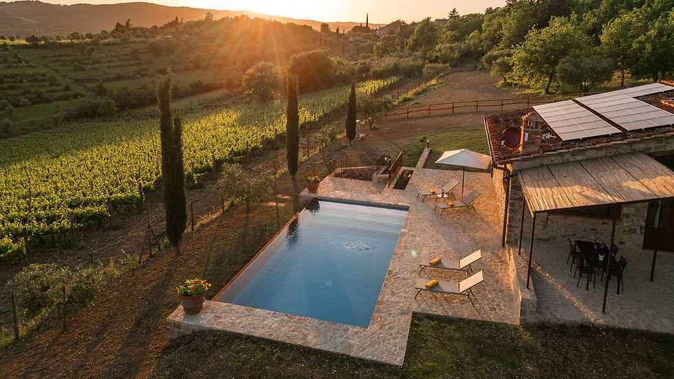 An agriturismo gives you the space of the countryside with access to the famous towns
