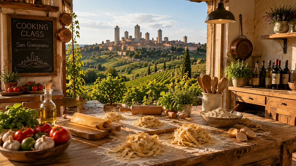 San Gimignano cooking in Tuscany