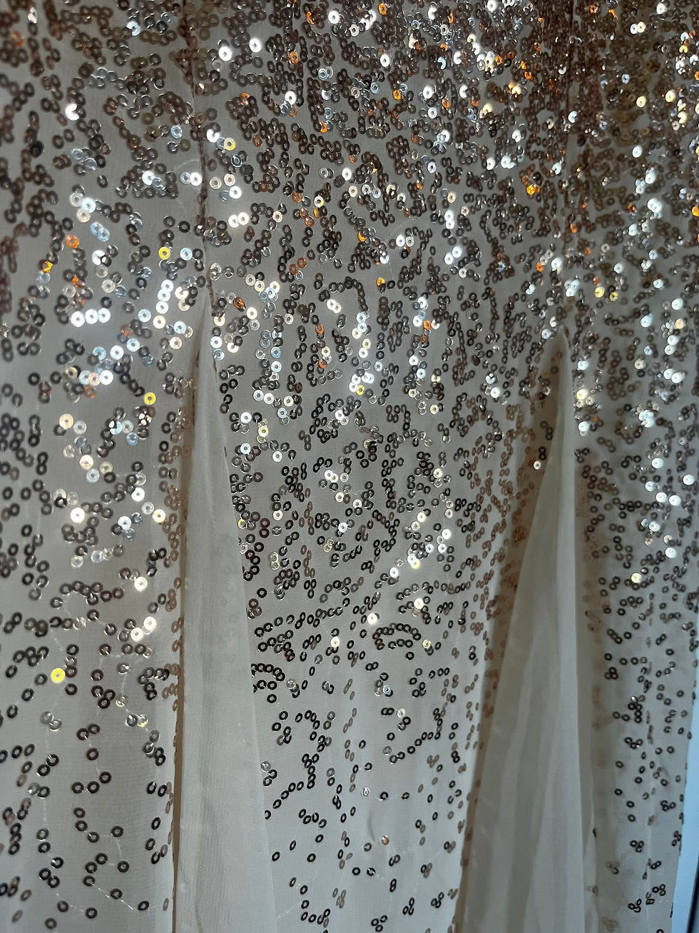 Thumbnail: cream & gold evening dress 