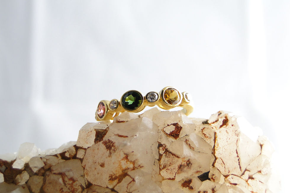 Thumbnail: The Trinity Diamonds and Tourmaline Ring