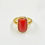 Thumbnail: Capsule Shaped Red Coral Ring