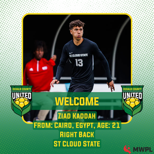From Cairo to DeKalb: Ziad Kaddah Signs for 2026