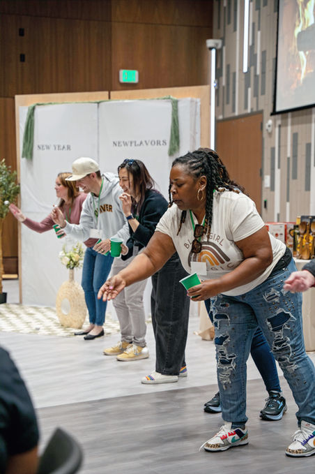 Guests playing games at Las Vegas community event