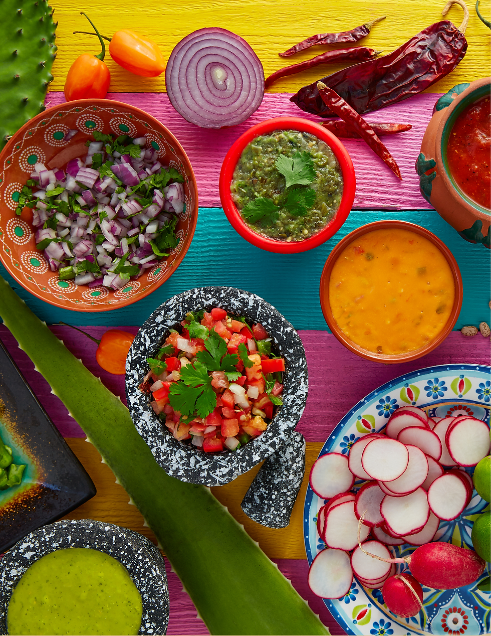 Latin and spice food table