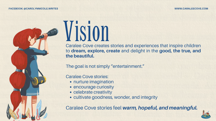 Caralee Cove creates stories and experiences that inspire children to dream, explore, create and delight in the good, the true, and the beautiful.
The goal is not simply “entertainment.”
Caralee Cove stories:
nurture imagination
encourage curiosity
celebrate creativity
cultivate goodness, wonder, and integrity
Caralee Cove stories feel warm, hopeful, and meaningful.