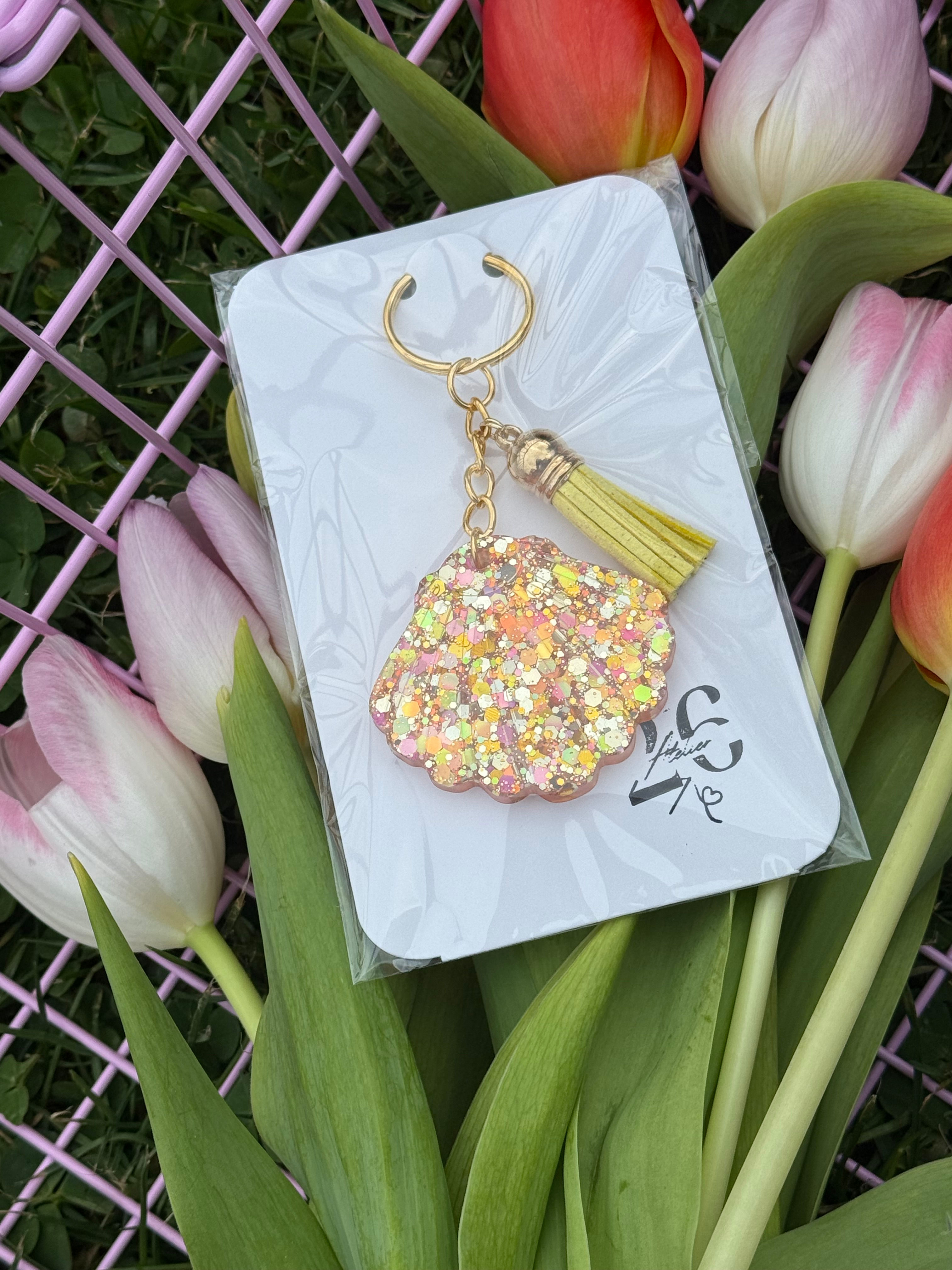 Porte clé coquillage - " Spring 26"