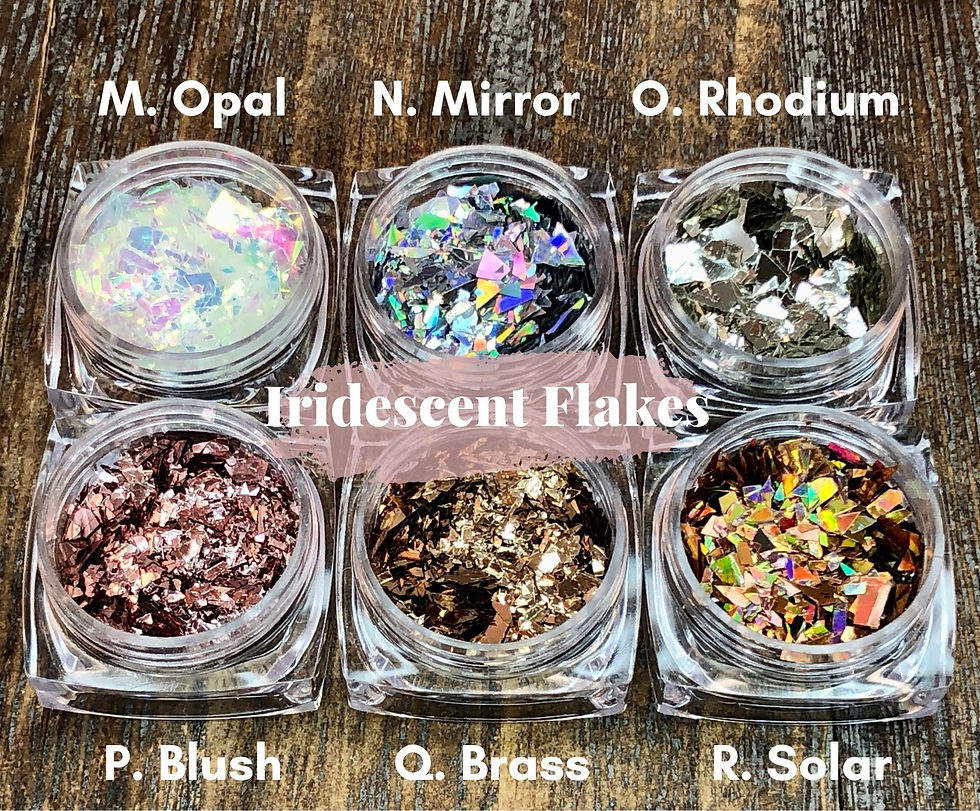 Iridescent Flakes Colours & Embillishments cast unique gift Hamilton Lifecasting Studio