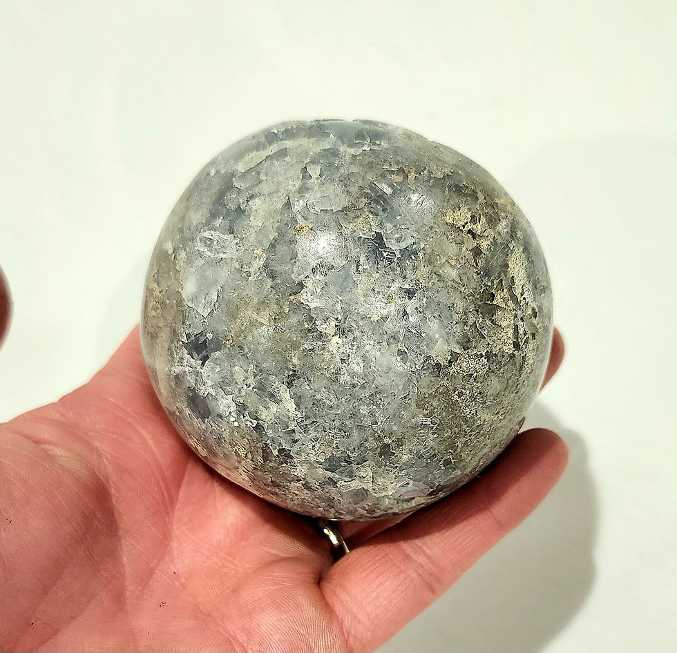 Thumbnail: Celestite Ball With Caves 740g