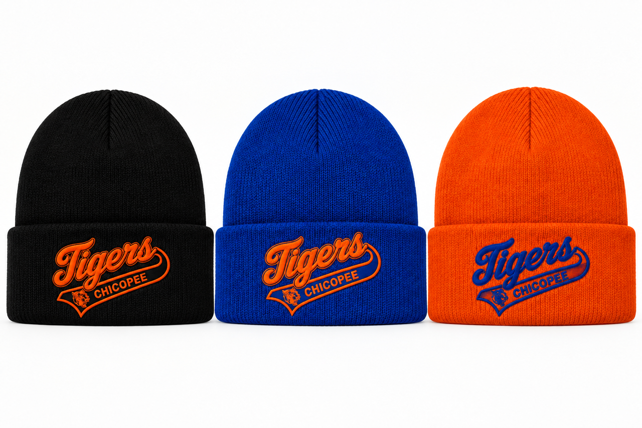 Chicopee Tigers Embroidered Cuffed Beanie