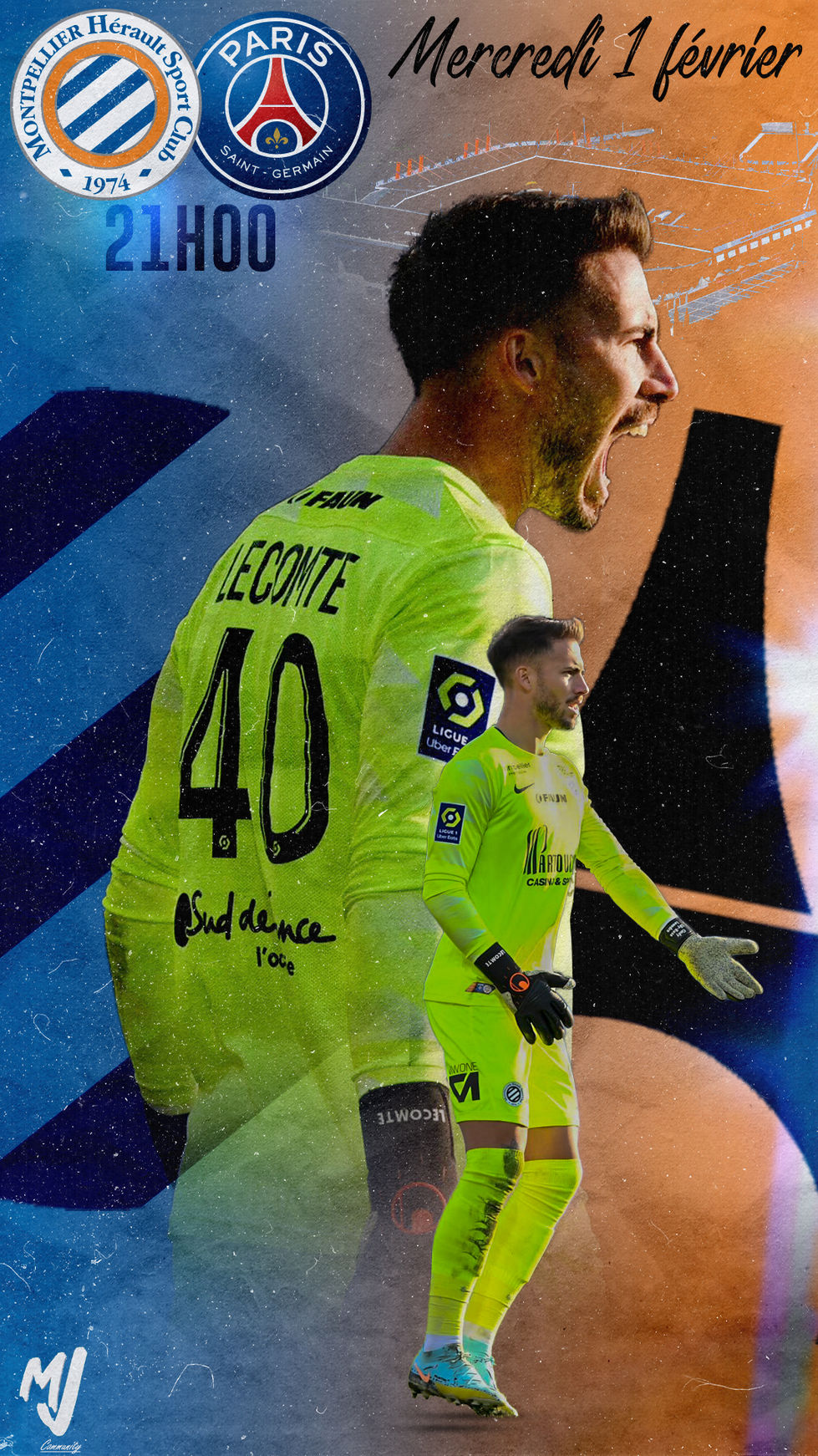 Benjamin Lecomte, jour de match, MHSC - PSG, 01/02/23