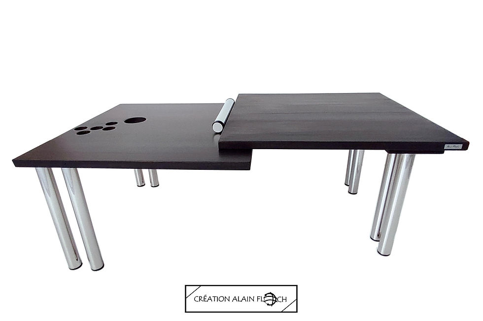 Miniature : Table Basse EXPRESSION'ART Design Moderne Noir Bois & Acier
