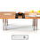 Miniature : Table basse design ETHNIKA 121 x 71 cm - Eclairage puissant 14 LED sans fil