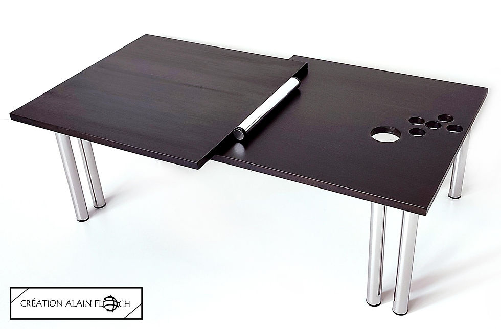 Miniature : Table Basse EXPRESSION'ART Design Moderne Noir Bois & Acier