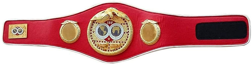 Thumbnail: WBC, IBF, IBO, WBO, WBA. Set of All boxing Championship Belts
