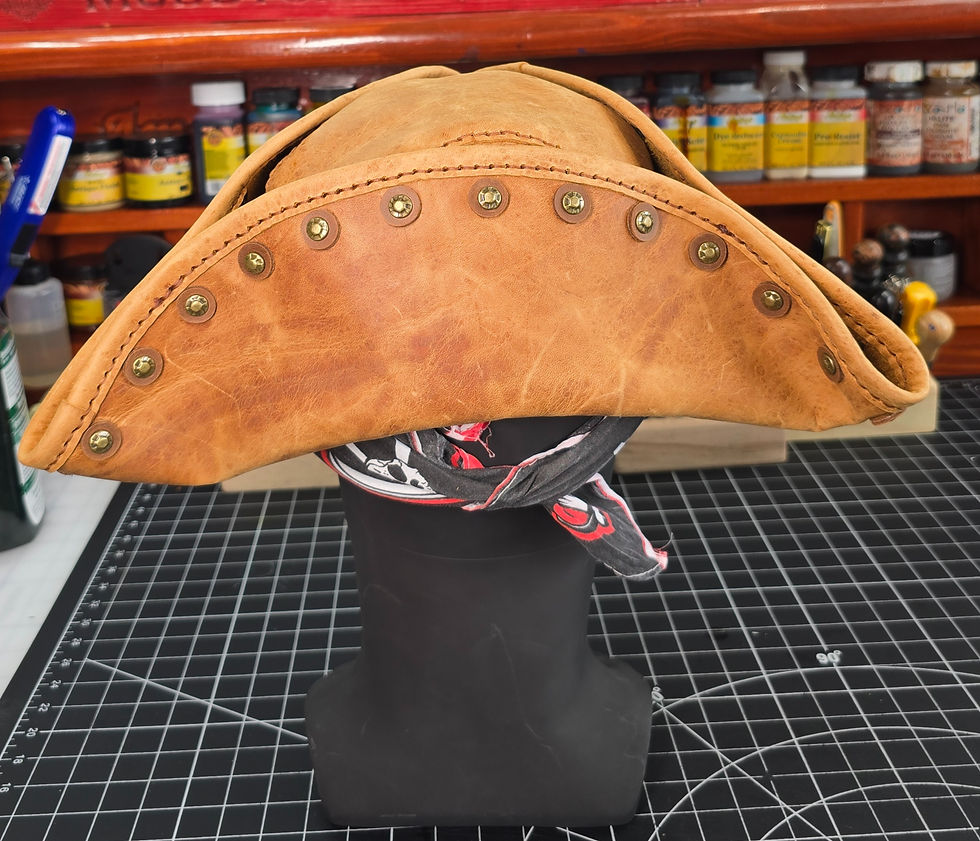 Thumbnail: Small Handcrafted Leather Pirate Hat - Perfect Fit for Adventurers ⚓️