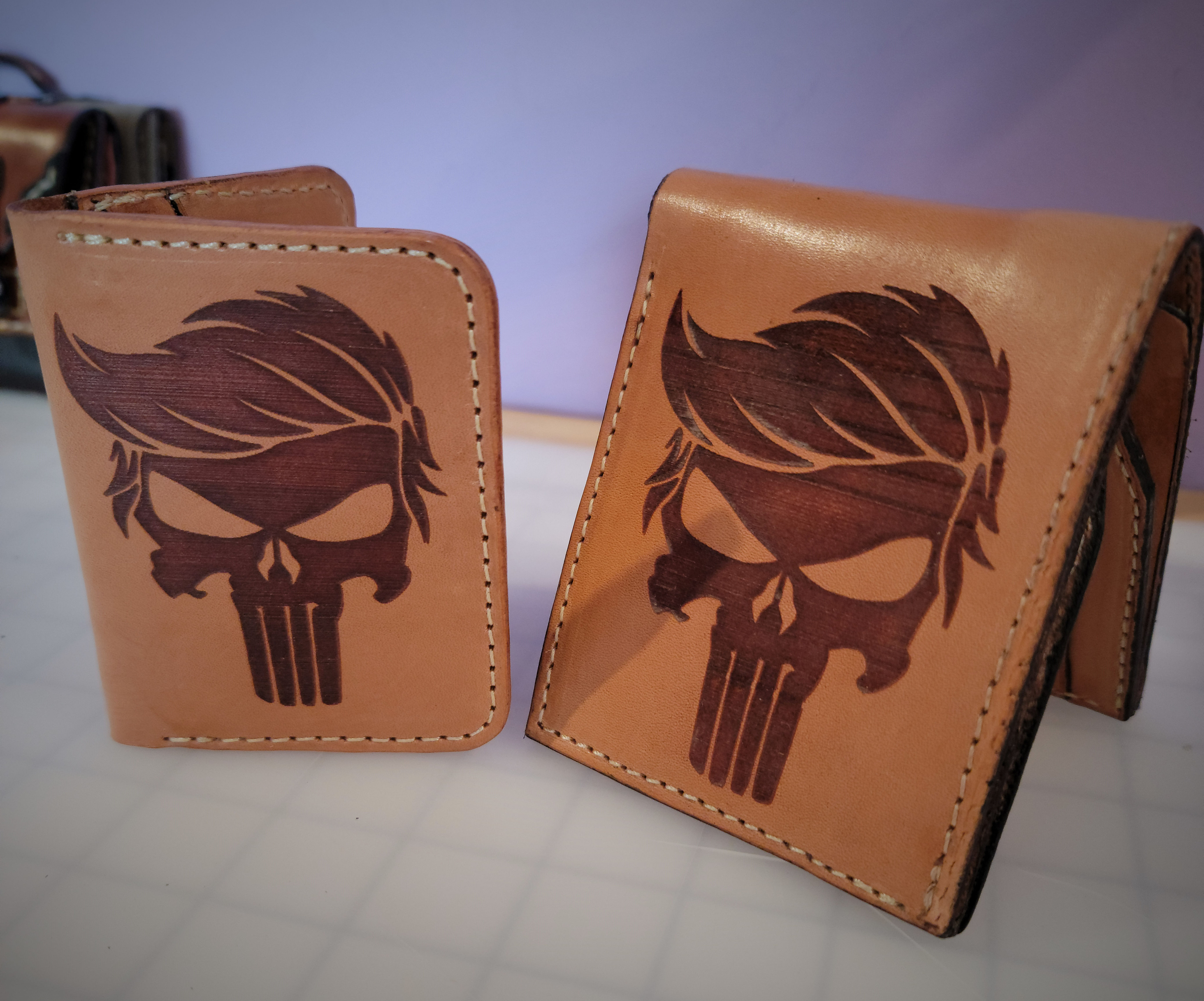 President Trump Punisher Leather Wallet/Trump Wallet/Trump Gift/Punisher Wallet