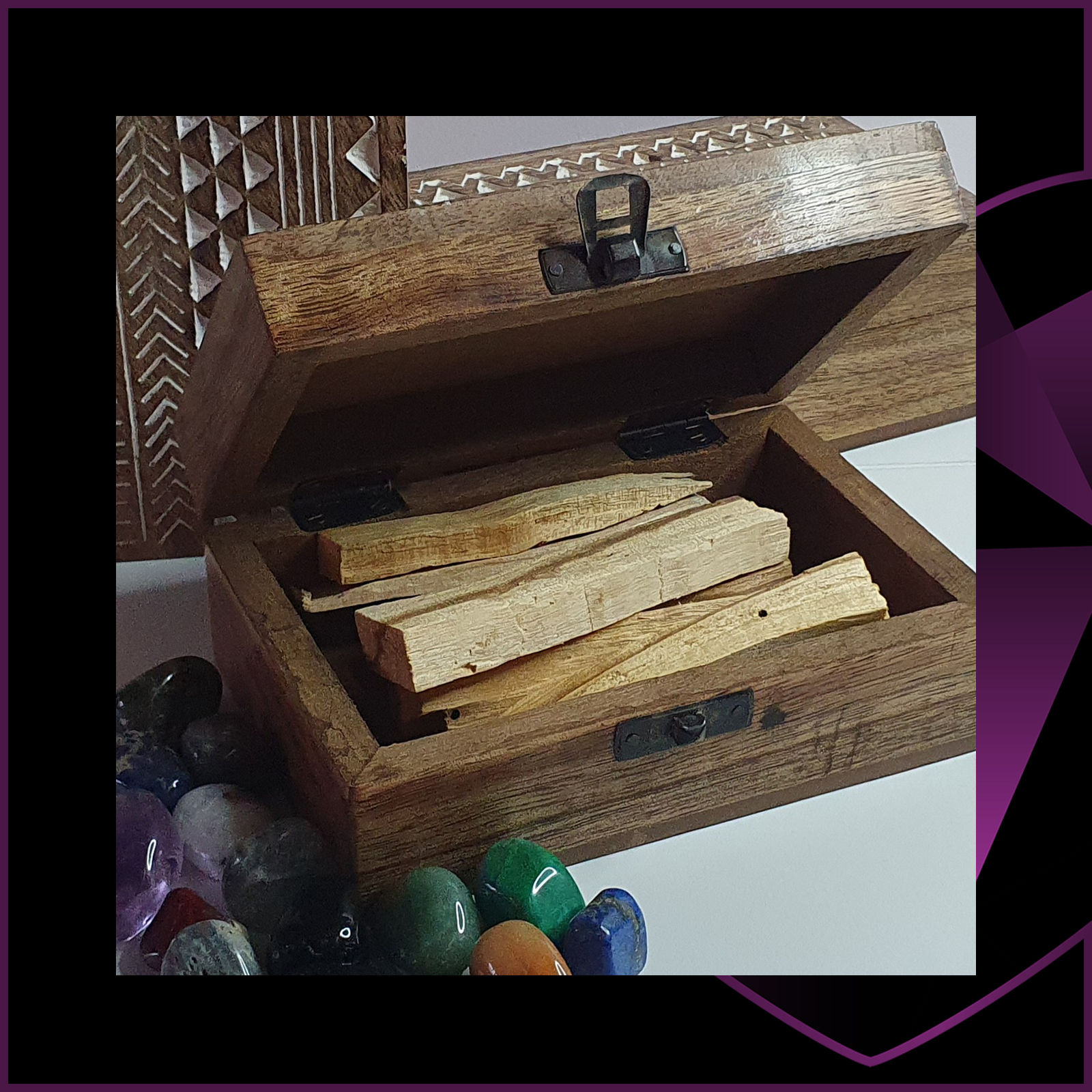 Mango Wood White Washed Wooden Box 15cm x 10cm