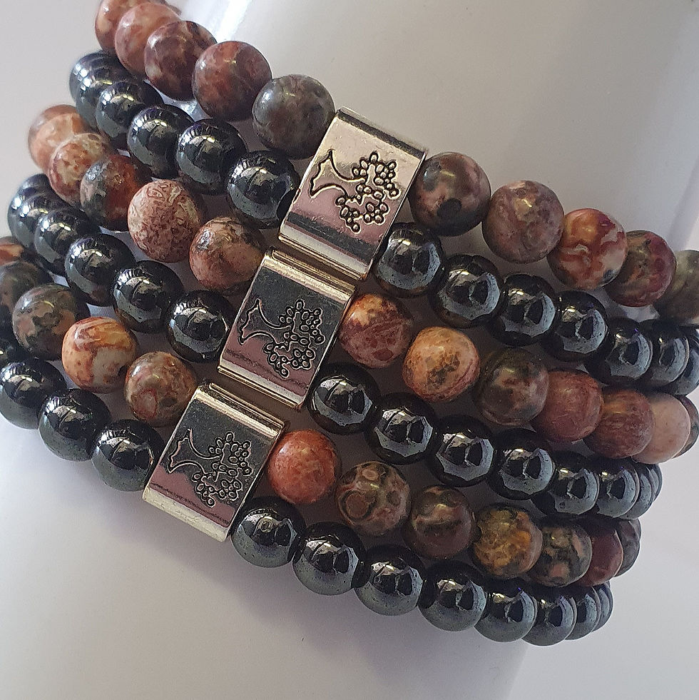Thumbnail: Magnetic Gemstone Bracelet Leopardskin