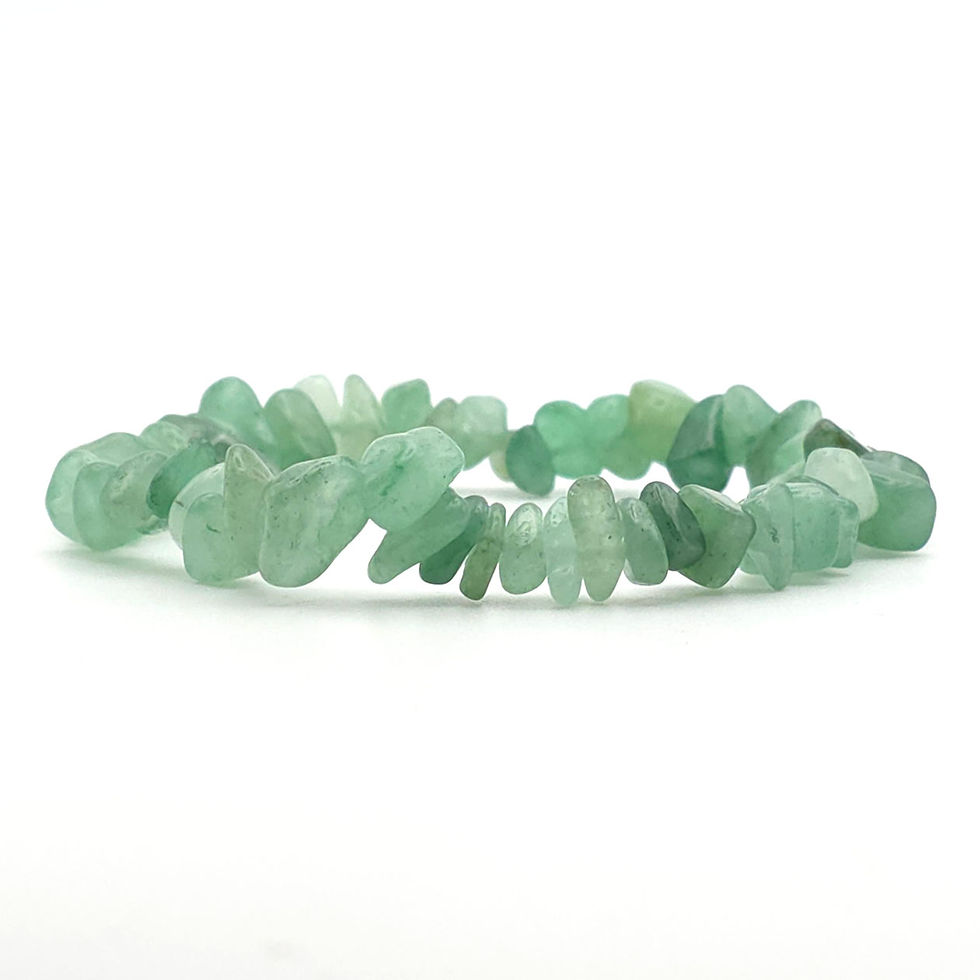Thumbnail: Green Aventurine Gemstone Chip Bracelet