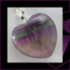 Rainbow Fluorite Heart Pendant