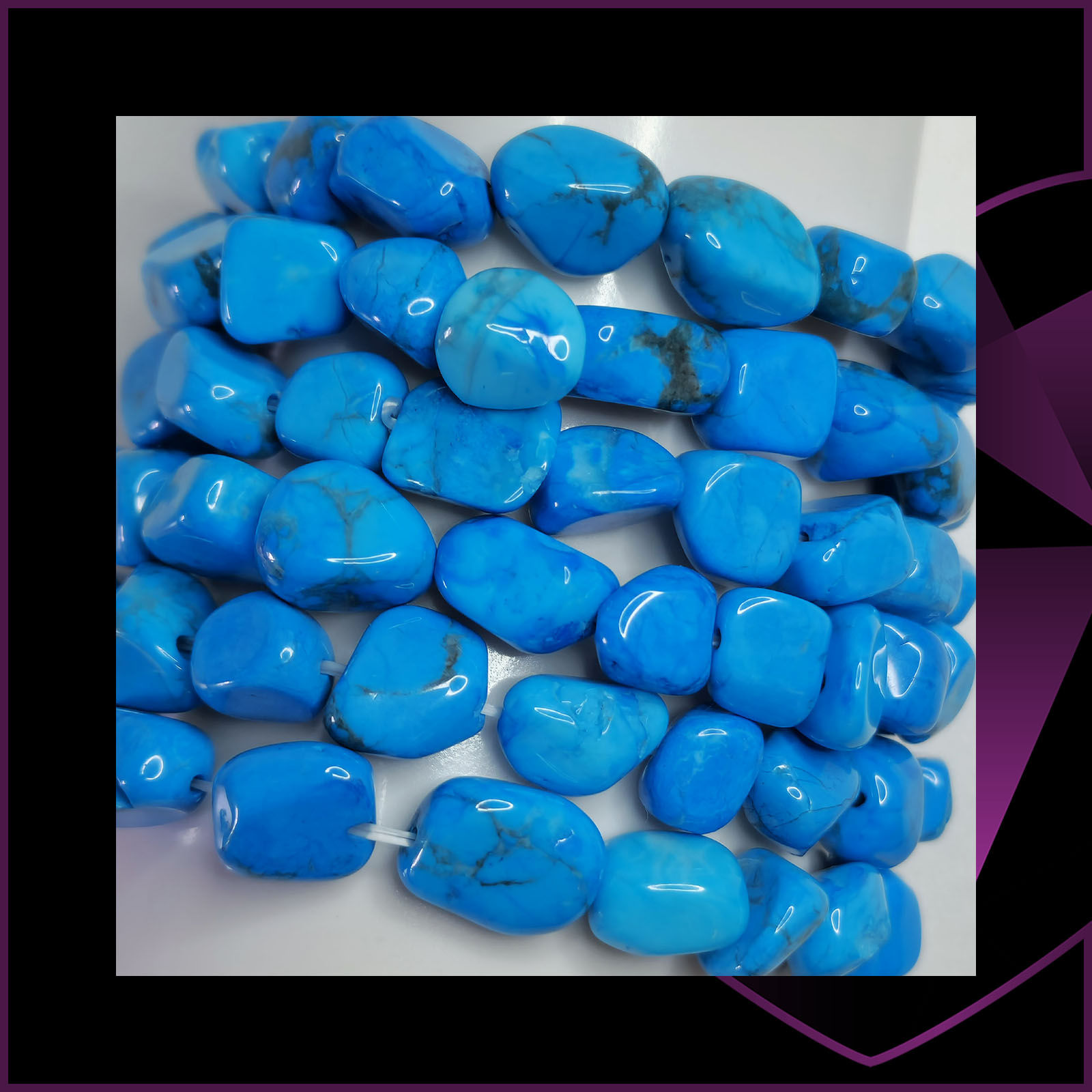 Turquoise Howlite Tumblestone Bracelet