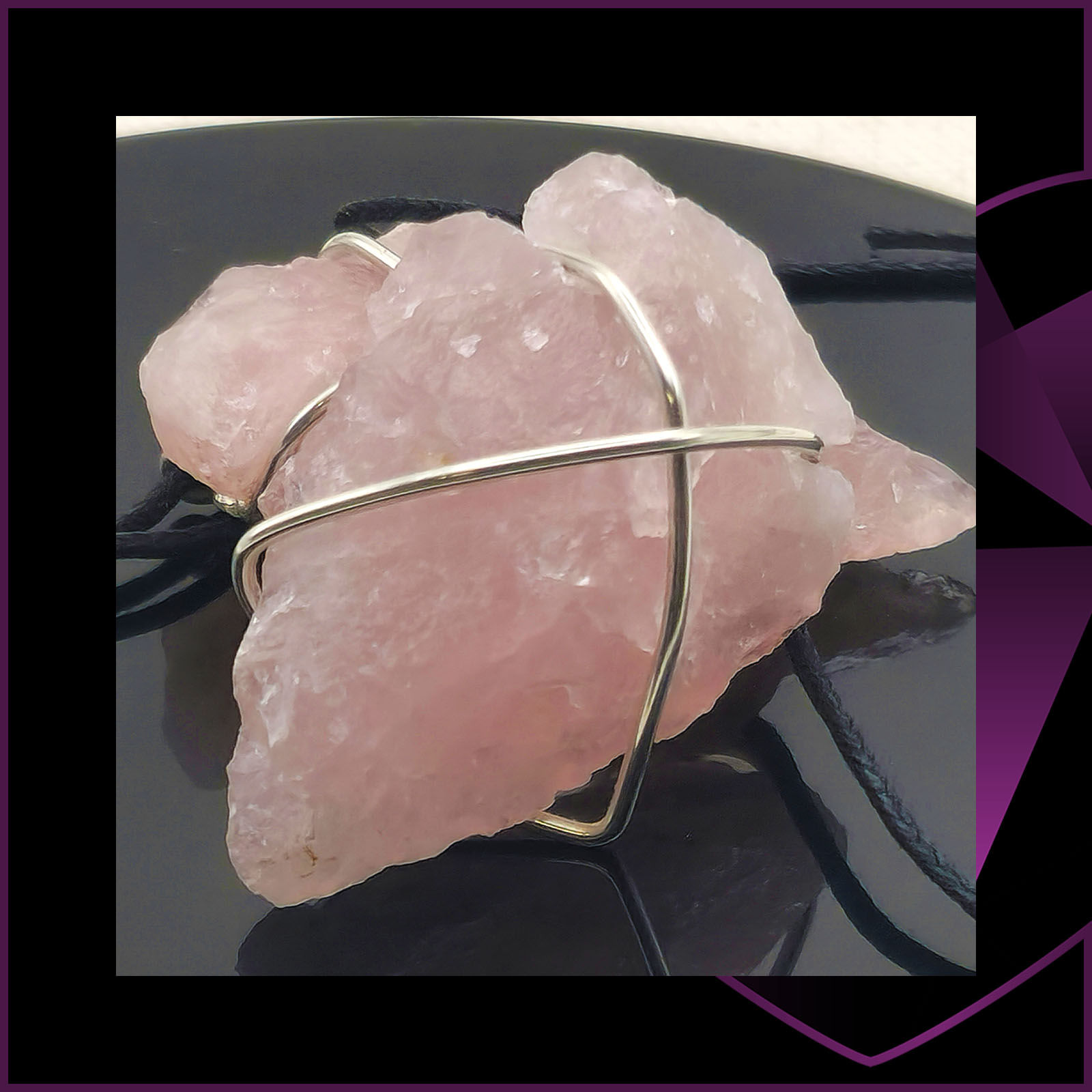 Rose Quartz Arrow Head Pendant