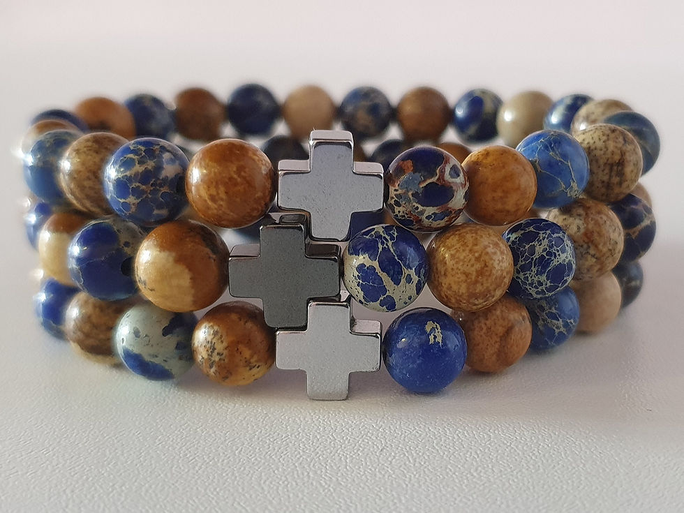 Thumbnail: Sodalite and Picture Jasper